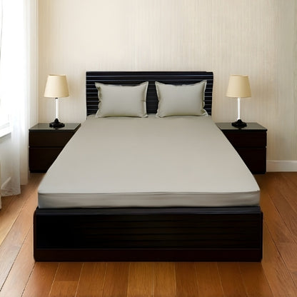 Royal Charm-Single Size Taupe Cotton Bedsheet Set