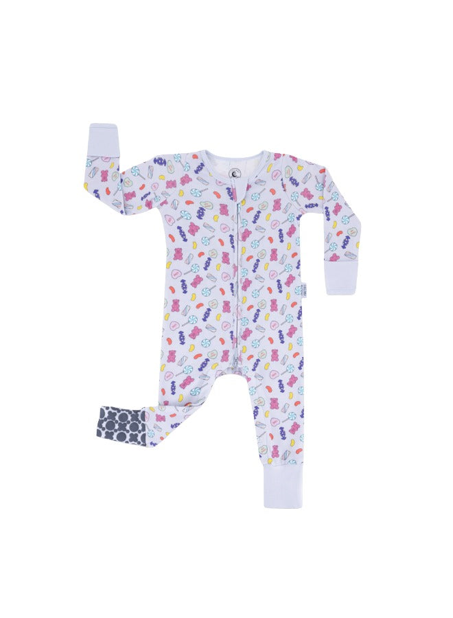 Baby Boys and Girls Candy 100% Organic Cotton Loose Fit Peek-a-Boo Flap Sleepsuit