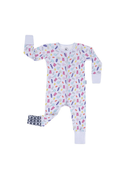 Baby Boys and Girls Candy 100% Organic Cotton Loose Fit Peek-a-Boo Flap Sleepsuit