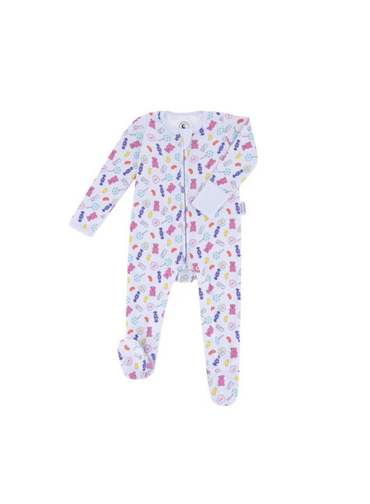 Baby Boys and Girls Candy 100% Organic Cotton Loose Fit Peek-a-Boo Flap Sleepsuit