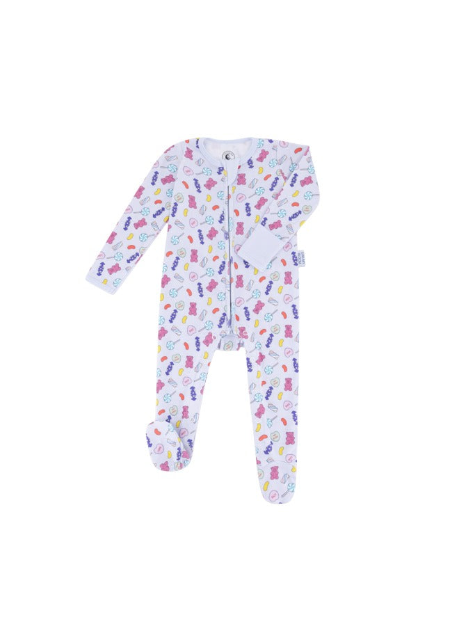 Baby Boys and Girls Candy 100% Organic Cotton Loose Fit Peek-a-Boo Flap Sleepsuit