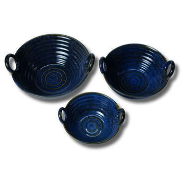 Dark Blue Kadhai Sets of 3