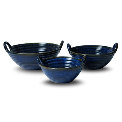 Dark Blue Kadhai Sets of 3