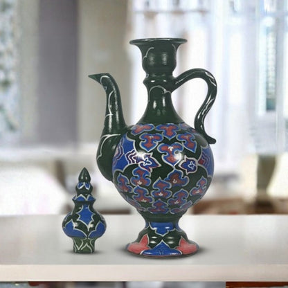 Jurrah Dark Green Decorative Ceramic Pitcher