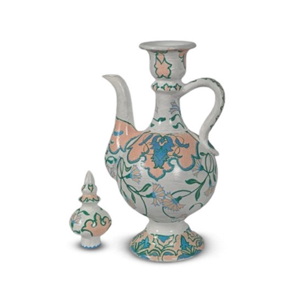 Jurrah White Decorative Ceramic Pitcher