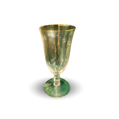 Gold Rim Glass Goblet Set of 4