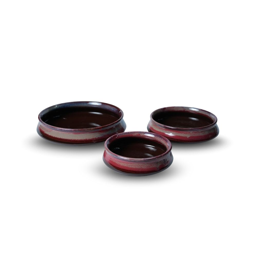 Red Serving Dish Set of 3