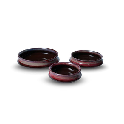 Red Serving Dish Set of 3