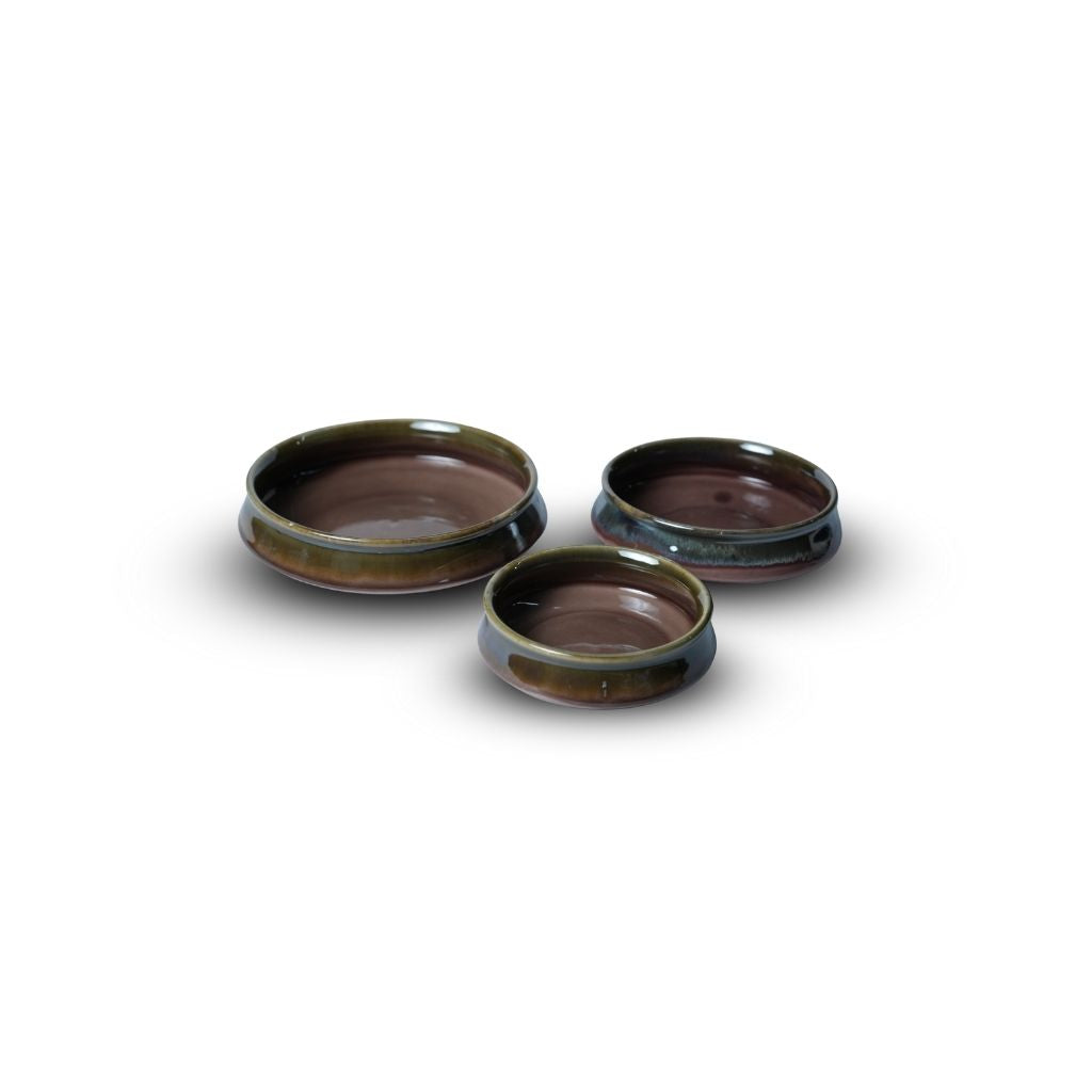 Green Serving Dish Set of 3