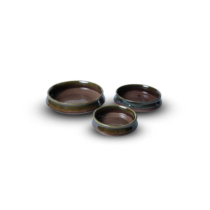 Green Serving Dish Set of 3