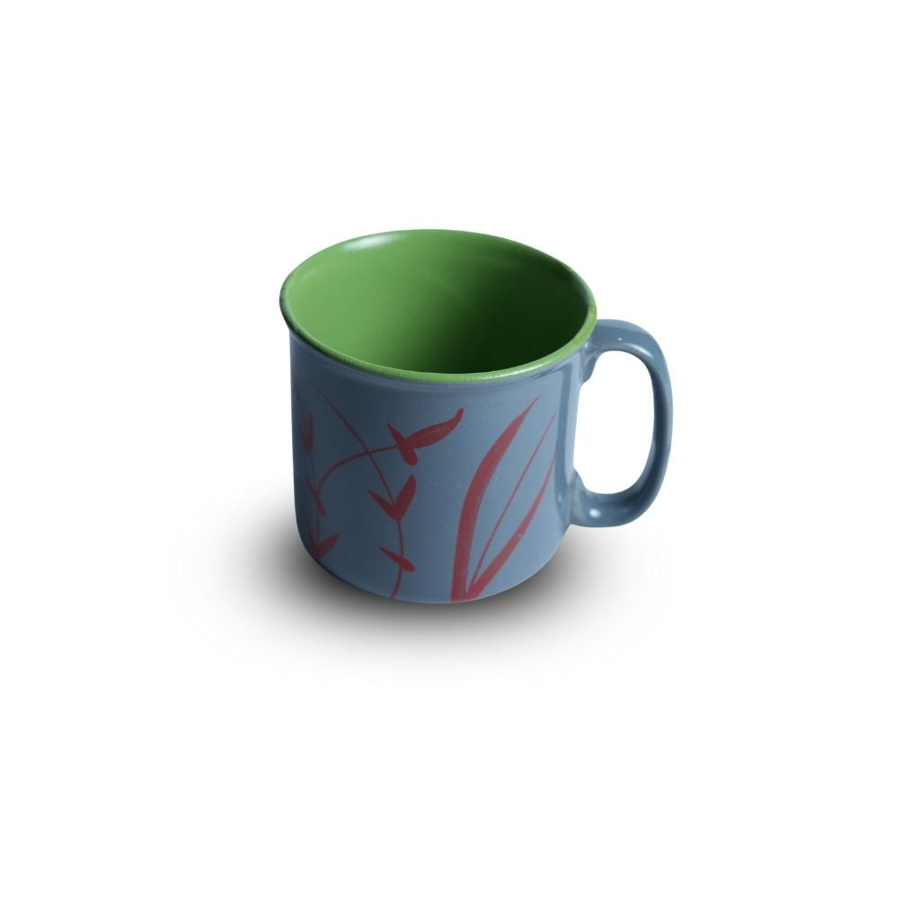 Green Edge Grey Jumbo Mug Set of 2