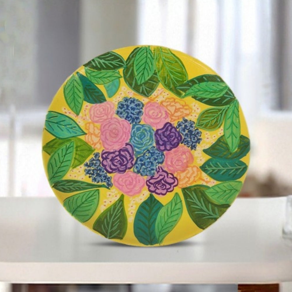 Filomina Ceramic Multicolor Floral Plate