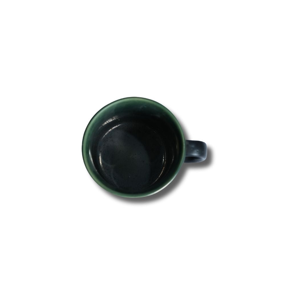 Green Edge Black Jumbo Mug Set of 2