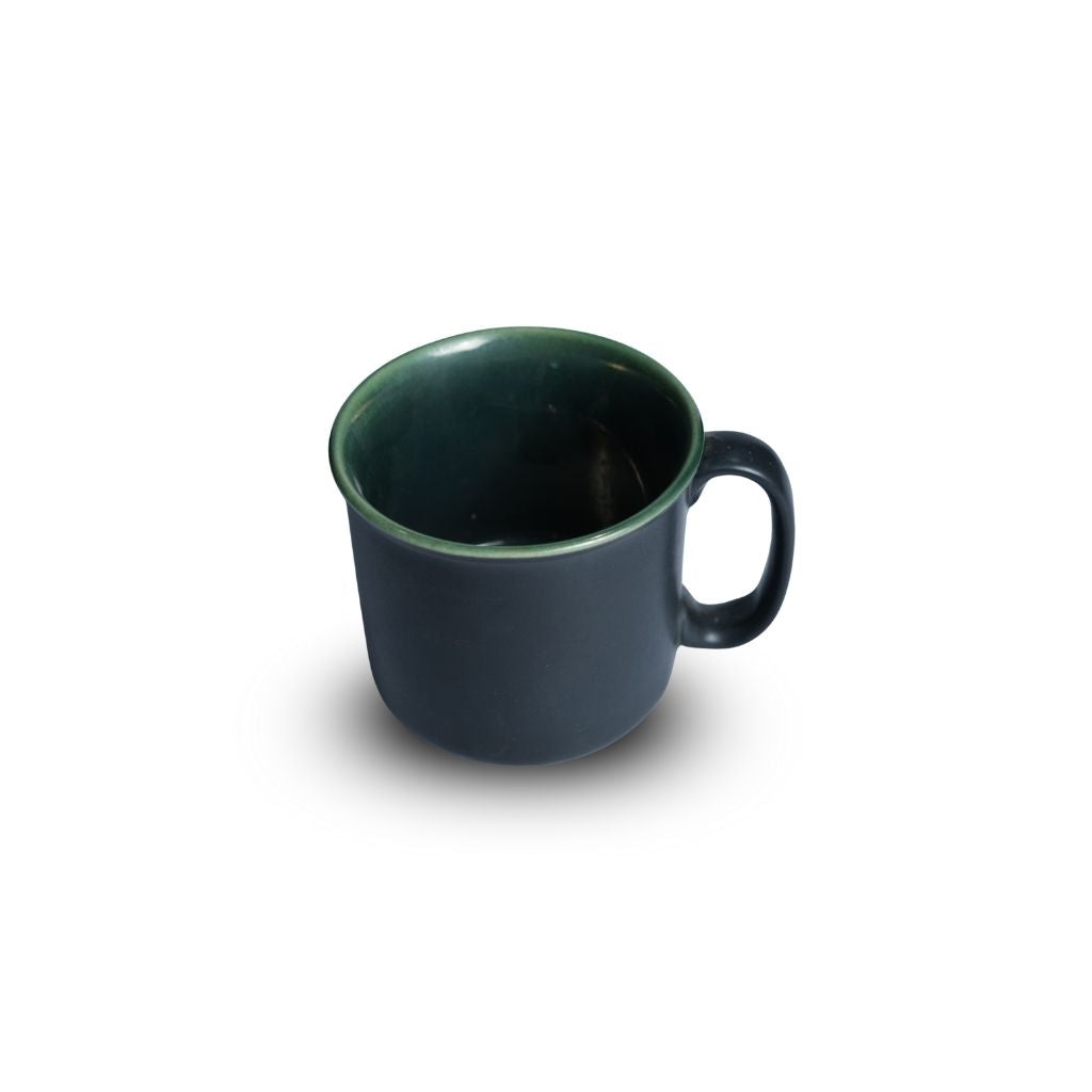 Green Edge Black Jumbo Mug Set of 2