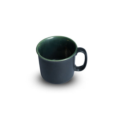 Green Edge Black Jumbo Mug Set of 2