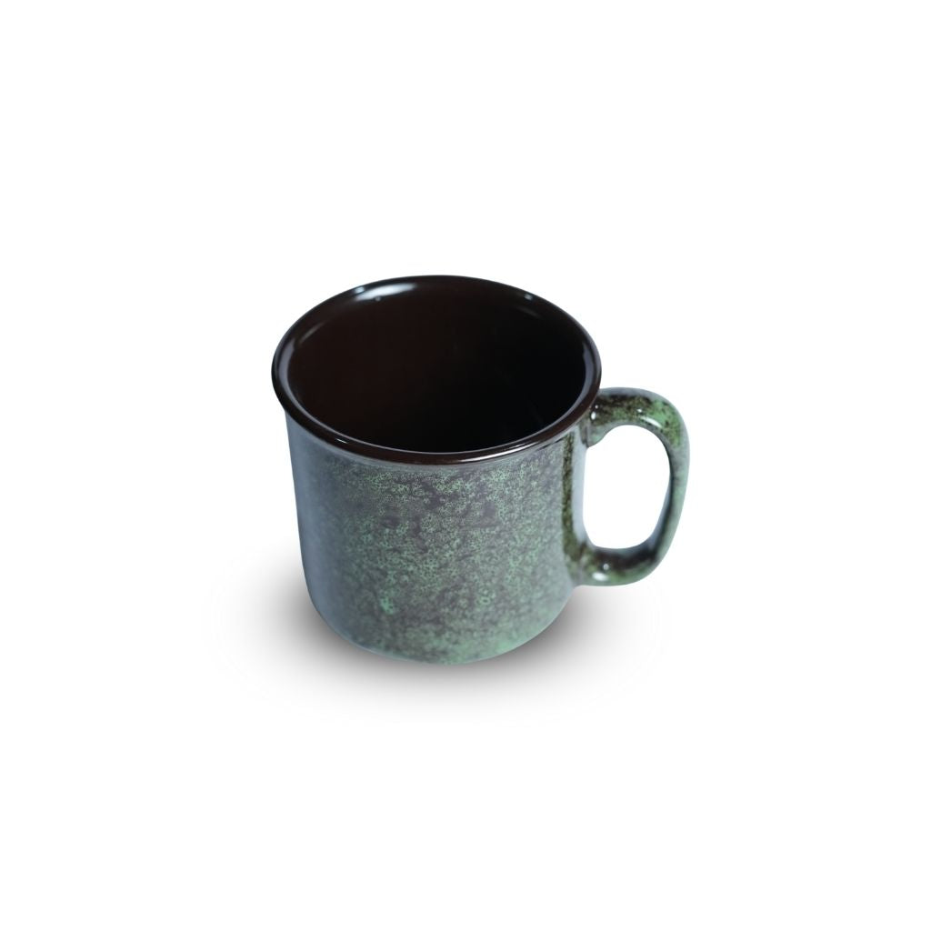 Black Edge Green Speckled Jumbo Mug Set of 2