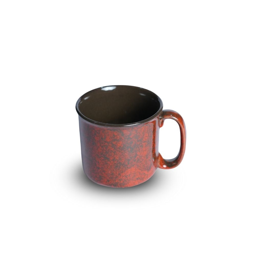 Black Edge Red Speckled Jumbo Mug Set of 2