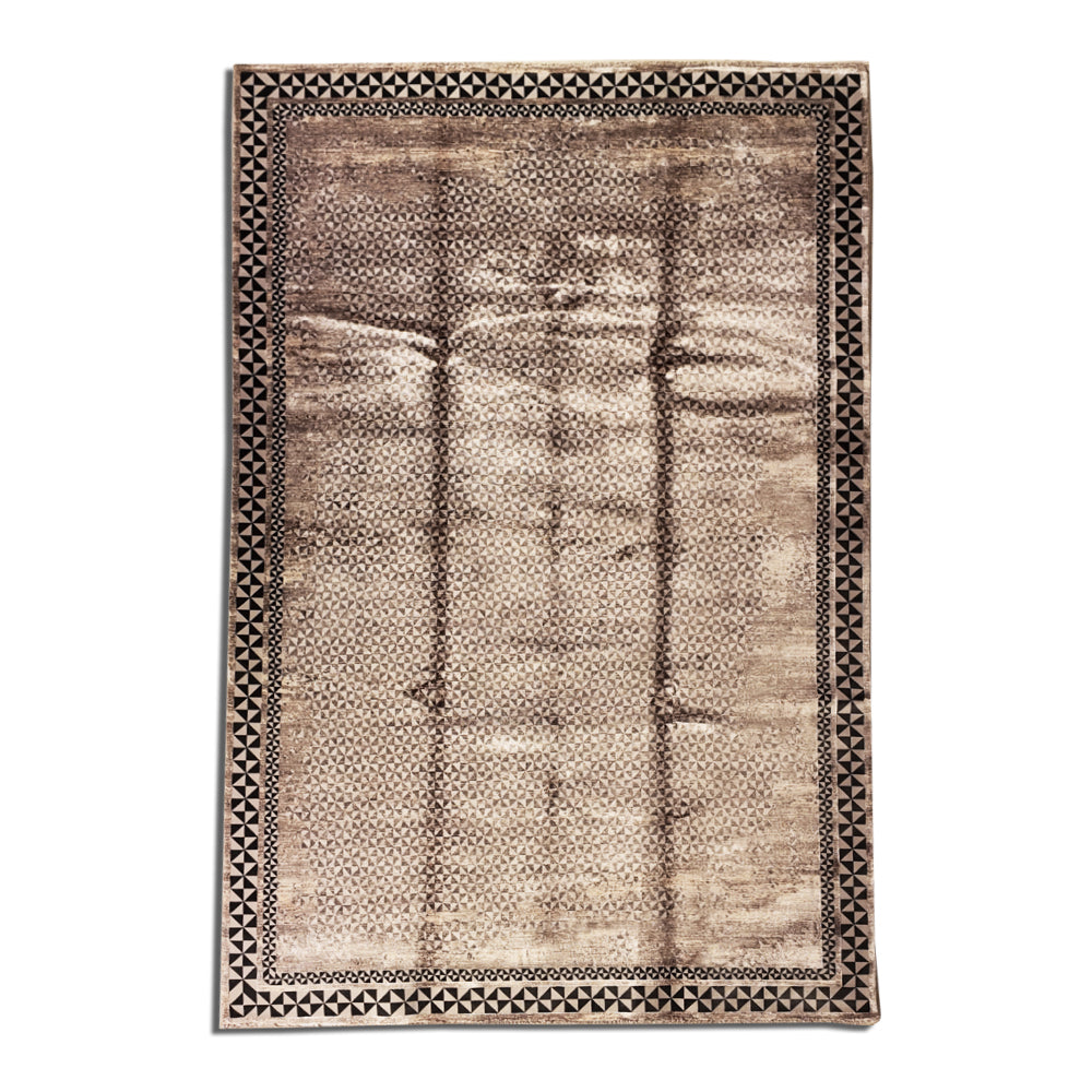 Modern Design Grey Pattern Mosaic Silk Carpet