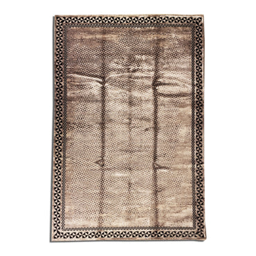 Modern Design Grey Pattern Mosaic Silk Carpet