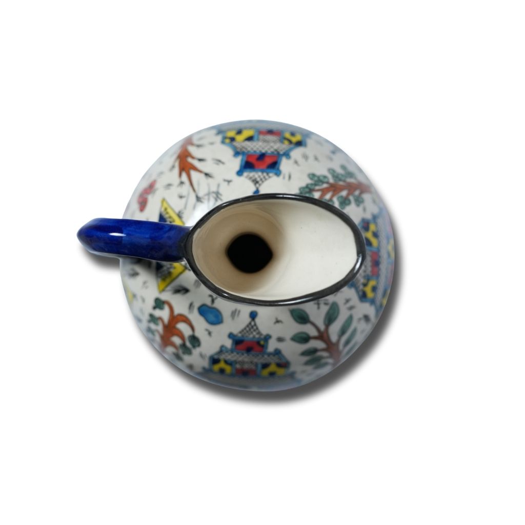 Multicolour Chinese Round Short Neck Pitcher