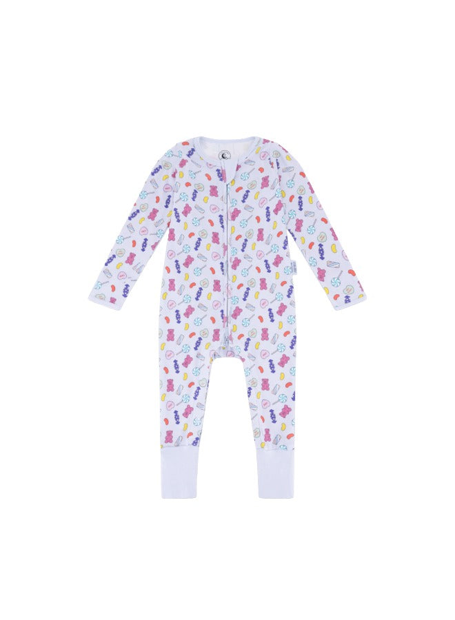 Baby Boys and Girls Candy 100% Organic Cotton Loose Fit Convertible Footies Sleepsuit
