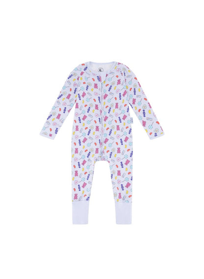 Baby Boys and Girls Candy 100% Organic Cotton Loose Fit Convertible Footies Sleepsuit