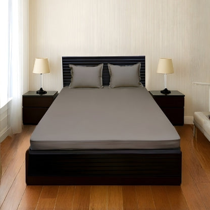 Royal Charm-Single Size Charcoal Black Cotton Bedsheet Set