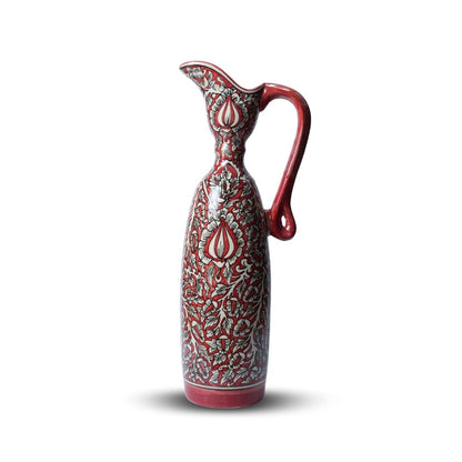 Red Floral Pitcher