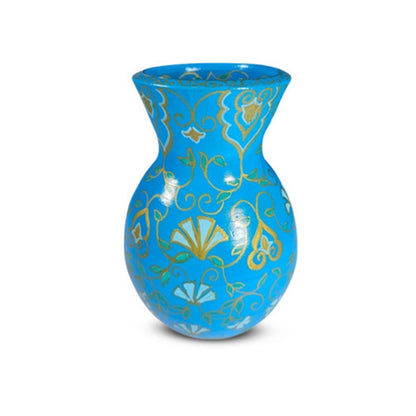 Gulmohar Sky Blue Broad Rim Vase