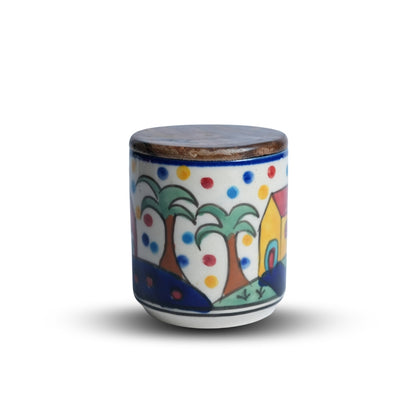 طقم برطمانات تركي 8 سم مكون من قطعتين