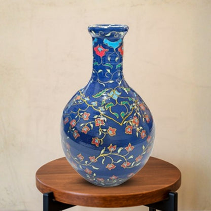 Gulmohar Royal Blue Narrow Rim Vase
