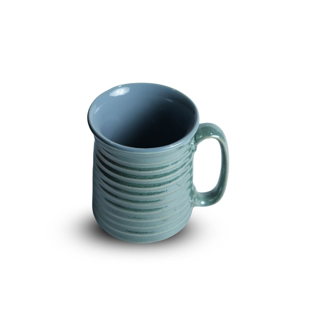 Sea Green Ribbed Jumbo Mug Set of 2