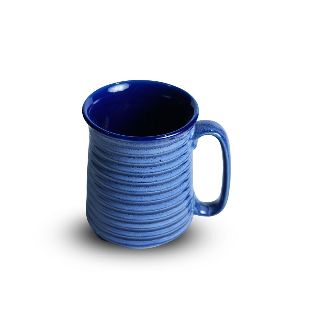 Ocean Blue Ribbed Jumbo Mug Set of 2