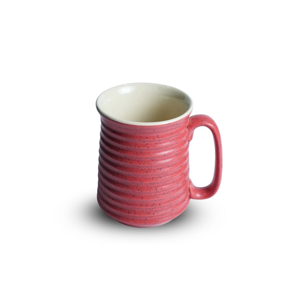 Coral Red Speckled Jumbo Mug Set of 2