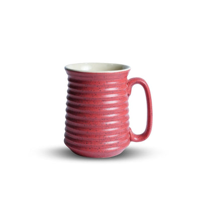 Coral Red Speckled Jumbo Mug Set of 2