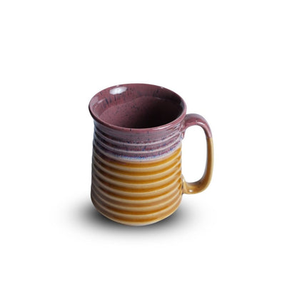 Plum Edge Gold Ribbed Jumbo Mug Set of 2