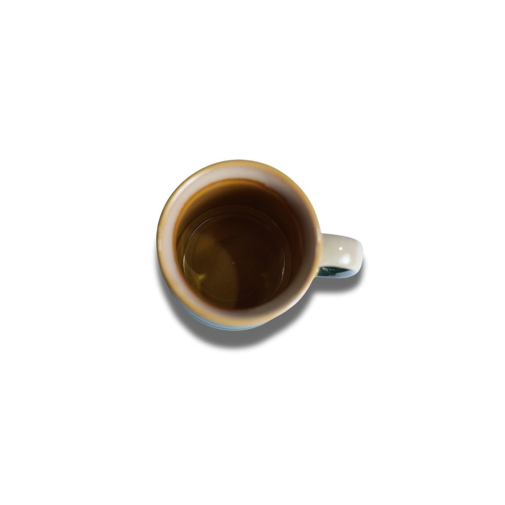 Brown Edge Green Ribbed Jumbo Mug Set of 2