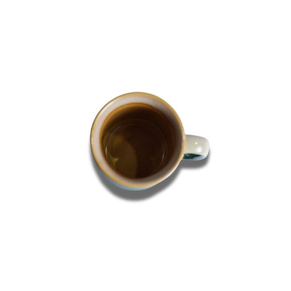 Brown Edge Green Ribbed Jumbo Mug Set of 2