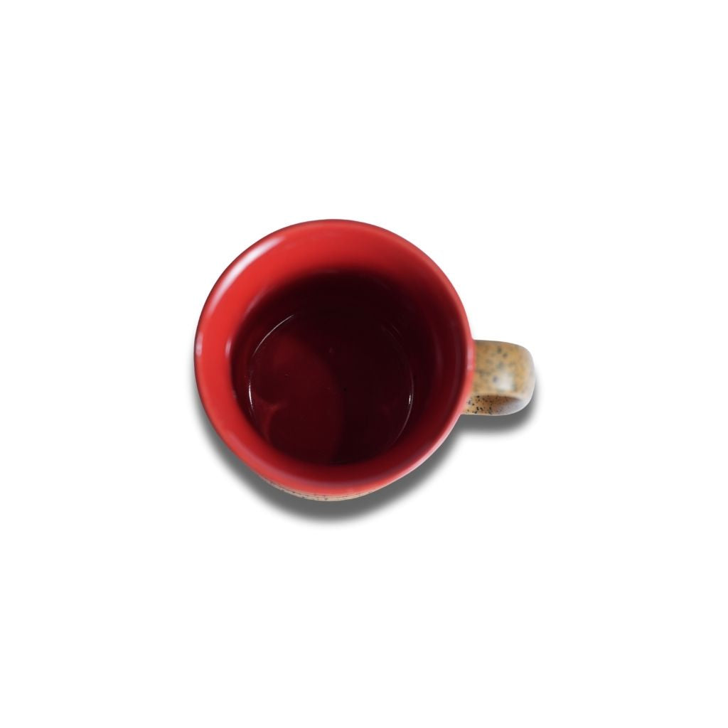 Red Edge Speckled Sand Jumbo Mug Set of 2