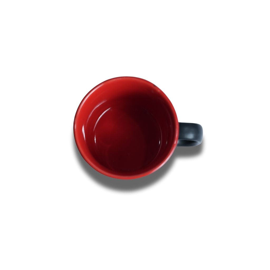 Crimson Edge Black Jumbo Mug Set of 2