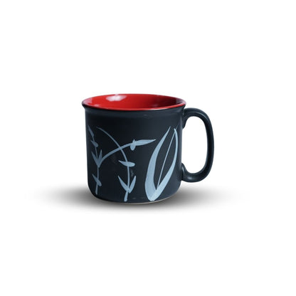 Crimson Edge Black Jumbo Mug Set of 2