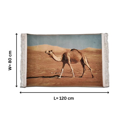 Solo Desert Camel Tapestry - Modern Wall Hanging Desert Art