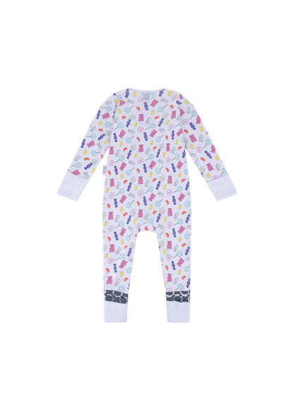 Baby Boys and Girls Candy 100% Organic Cotton Loose Fit Convertible Footies Sleepsuit