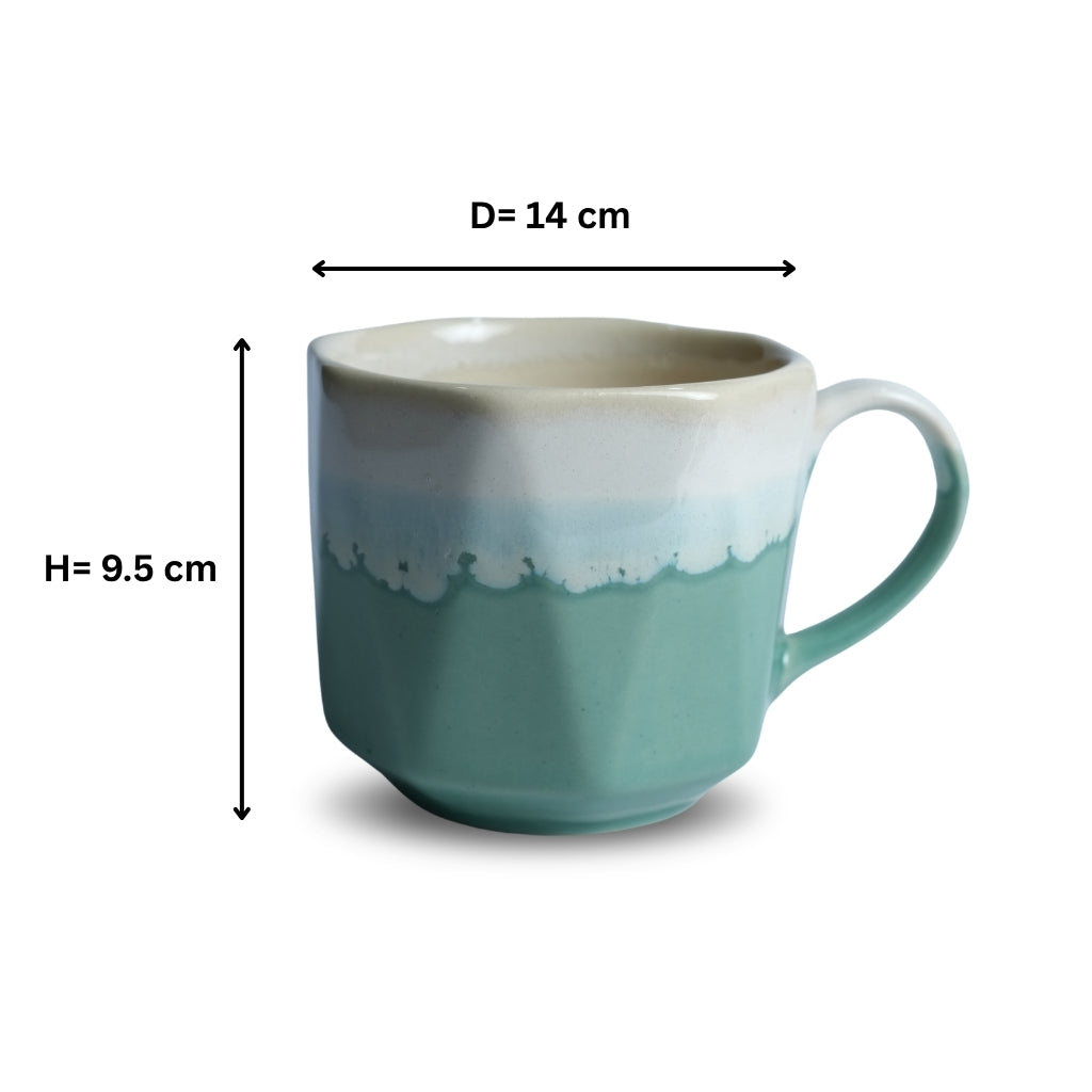 Dual Tone Ceramic Jumbo Mug Set of 4