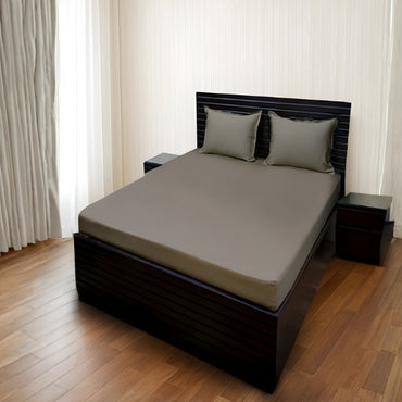 Royal Charm-Single Size Charcoal Black Cotton Bedsheet Set