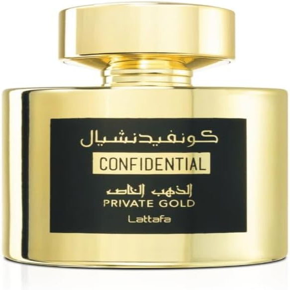 Lattafa Confidential Private Gold For Unisex Eau De Parfum - 100ML