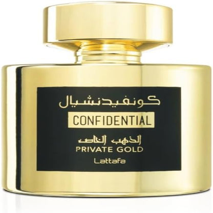 Lattafa Confidential Private Gold For Unisex Eau De Parfum - 100ML