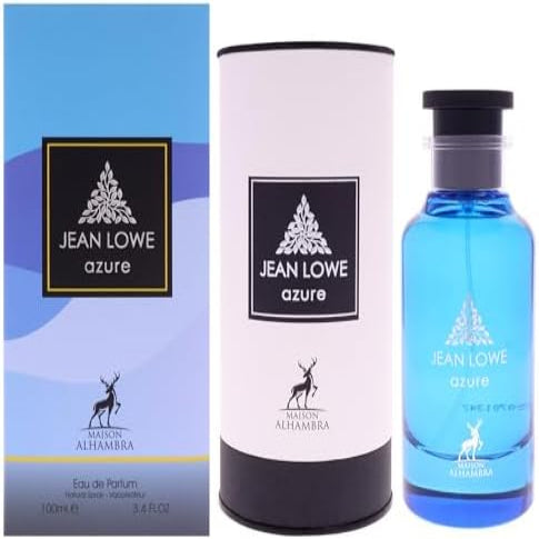 Maison Alhambra Jean Lowe Azure for Unisex Eau de Parfum Spray, 3.4 Ounce / 100 ml