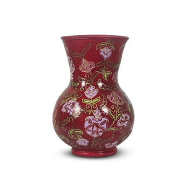 Gulmohar Red Broad Rim Vase