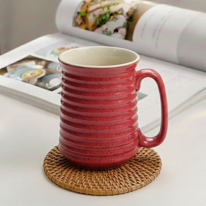 Coral Red Speckled Jumbo Mug Set of 2